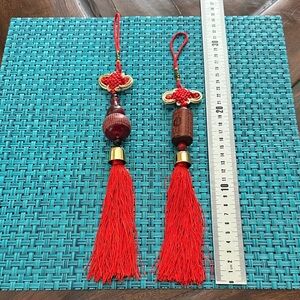 2 Red Tassels